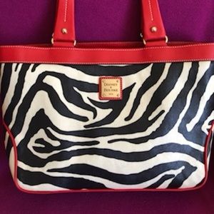 Dooney and Burke zebra print purse